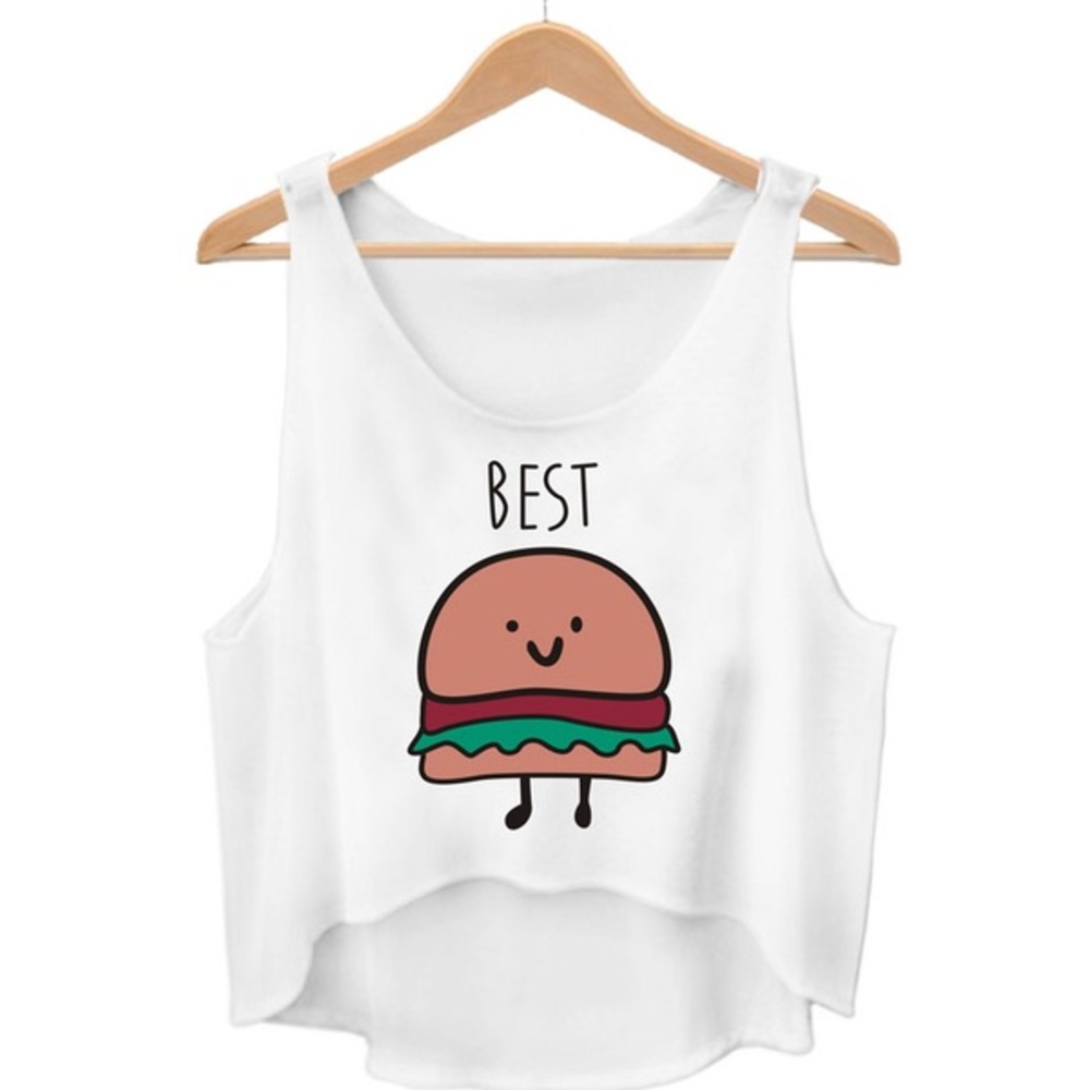 Best Friends BFF Hamburger Fries Crop Too Set